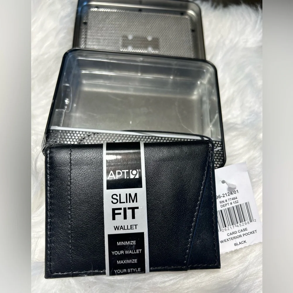 Black Leather‎ Card Holder Wallet from Apt. 9. NWB. R